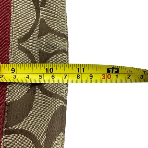 Coach Signature Stripe Monogram Canvas Crossbody Bag Purse 12"x10" Beige - Picture 8 of 11